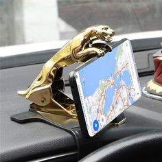 LEOPARD , CHEETAH , PHONE HOLDER || GOLD PLATED || METAL TOUCH [FREE SHIPPING]