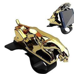 LEOPARD , CHEETAH , PHONE HOLDER || GOLD PLATED || METAL TOUCH [FREE SHIPPING]